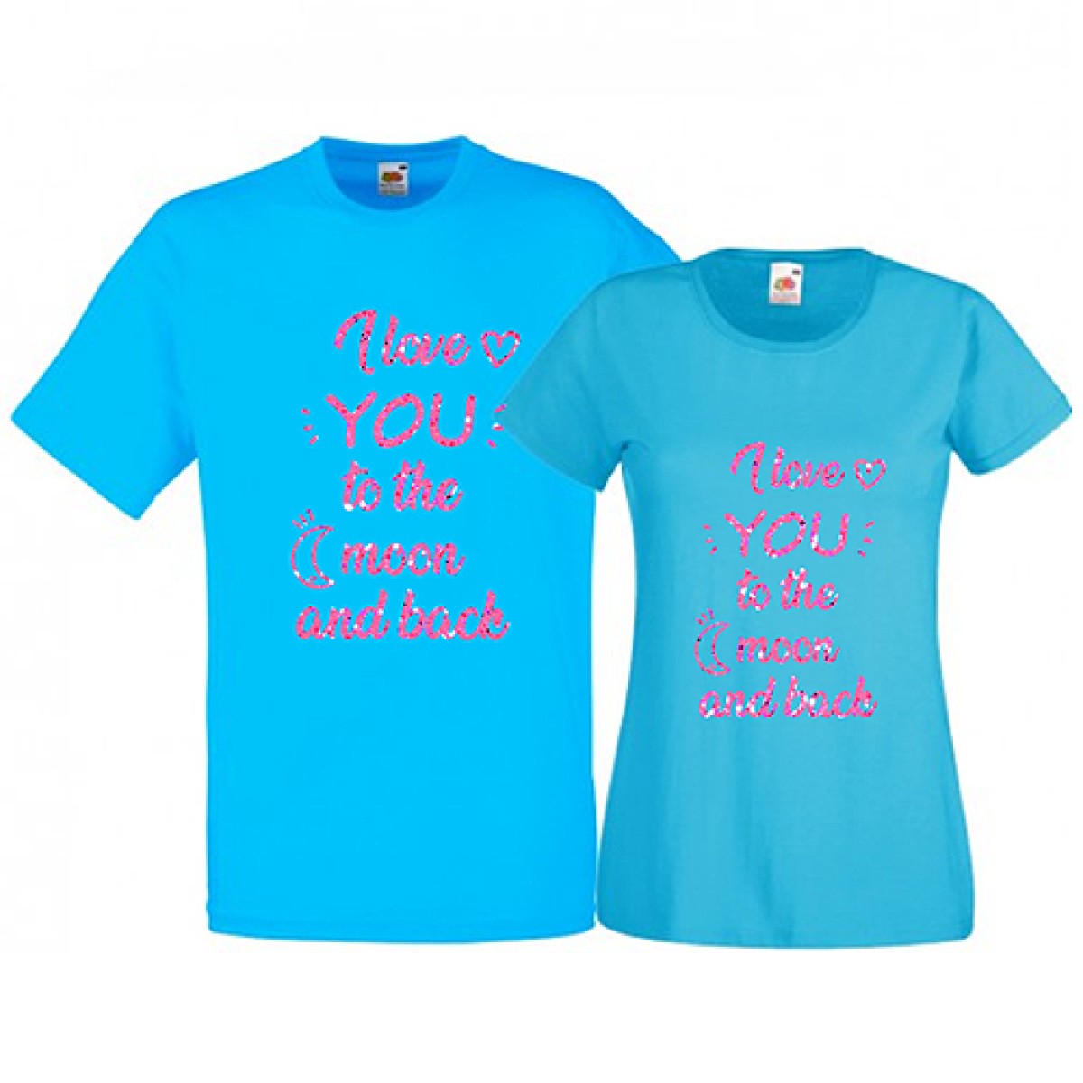 Set tricouri pentru cuplu „To the moon and back" — cadou aniversare relatie